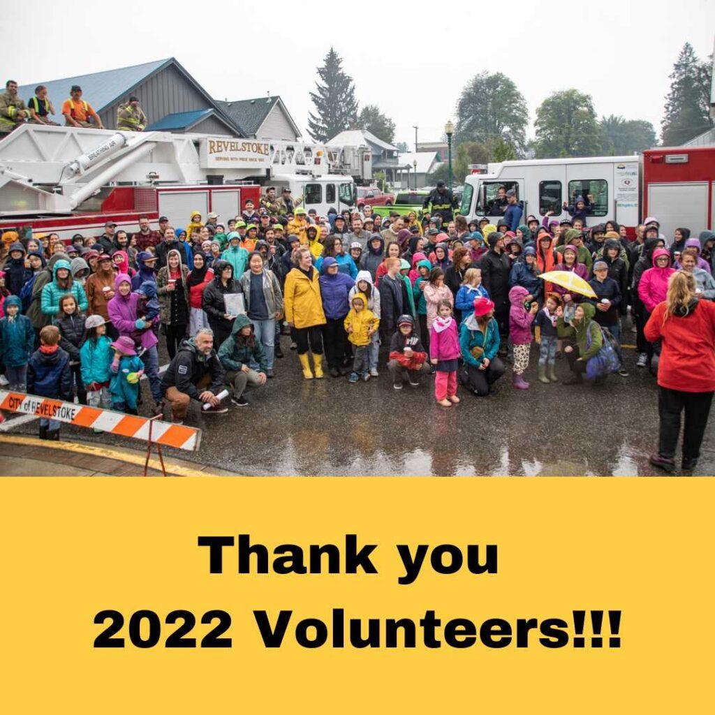 Thank you 2022 Volunteers